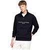 Tommy Hilfiger Felpa con Cerniera Uomo Zip Mockneck Mezza Zip, Blu (Desert Sky), S