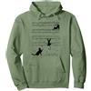 Divertenti Abiti Orchestra e Regali Scuo Gatti Carini Che Giocano con Gli Spartiti - Donne e Bambini Felpa con Cappuccio, Unisex per Adulti, Verde Salvia, S