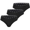 Fila Mutande Donna Cotone, Set da 3, Nero 94N (M)