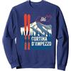 Cortina d'Ampezzo Ski Clothing & Accesso Cortina d'Ampezzo Attrezzatura Sci Cortina dAmpezzo Sci Montagna Felpa, Unisex per Adulti, Navy, S