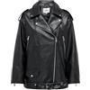 ONLY Onlvera Faux Leath Long Biker Otw Noos Giacca in Pelle, Nero, S Donna