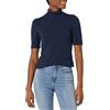 Amazon Essentials Dolcevita Drappeggiato in Cotone Modal con Maniche A Sbuffo Donna