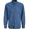JACK & JONES Jjesummer Linen Blend Shirt L/S SN, Blazer Blu Marine, XS