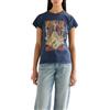 Wrangler - T Shirt Donna - vestibilità Slim - Shrunken Band Tee - Bianco Vissuto