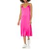 The Drop Ana Silky V-neck Midi Slip Dress da Donna, Rosa Shocking, S