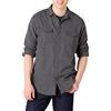 Amazon Essentials Camicia in Flanella Vestibilità Regolare a Maniche Lunghe con Due Tasche Uomo, Carbone Puntinato, XXL