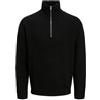 JACK & JONES Jjesoho Ollie Knit Half Zip Ln, Nero, S