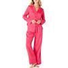 Amazon Essentials Set Pigiama in Raso con Maglia e Pantaloni Donna, Rosa Shocking, M