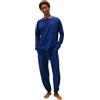 Tommy Hilfiger Uomo Set Pigiama Jersey Pj Set Cuffed Lungo, Blu (Preppy Navy), XXL