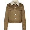 ONLY Onltulip Life Faux Suede Mix Jacket Otw, Cognac, XL Donna