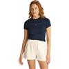 Tommy Jeans Tjw Slim Tonal Linear Tee Ext Dw0Dw20315, Maglietta a Maniche Corte, Donna, Blu (Dark Night Navy), XS