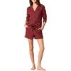 Amazon Essentials Pigiama Leggero in Flanella con Pantaloncini Donna, Nero Rosso Buffalo Plaid Mini, XS