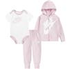 Nike Sustainable 3Pc FZ Set per Bambina Pink Foam 12 Mesi
