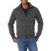 Amazon Essentials Felpa in Pile con Zip e Collo a Lupetto, Peso Medio, Vestibilità Classica Uomo, Carbone Puntinato, L