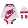 Nike Futura Logo Body per bimbi White/Pink 6/12 mesi