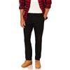 Amazon Essentials Pantaloni Chino da Lavoro a Vestibilità Aderente Anti-Piega e Senza Pince Uomo, Nero, 30W / 29L