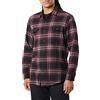 Amazon Essentials Camicia in Flanella vestibilità Regolare a Maniche Lunghe con Due Tasche Uomo, Nero Bordeaux Motivo Scozzese, L