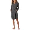 Amazon Essentials Vestaglia Leggera a Nido d'Ape di Media Lunghezza (Disponibile in Taglie Forti) Donna, Carbone Puntinato, S