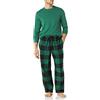 Amazon Essentials Pigiama da Uomo in Morbida Flanella (Disponibile nelle Taglie Big & Tall), Verde/Buffalo Plaid, XS