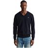 Gant Maglione Classico da Uomo, in Cotone, con Scollo a V, Blu Evening, Blu - Evening Blue, XXXXXL