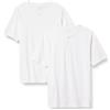 Amazon Essentials Maglietta Henley in Cotone con Maniche Corte Uomo, Pacco da 2, Bianco, S