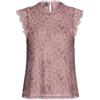 Pieces Maglietta da Donna Pcolline SL Lace Top Noos BC, Rosa in Legno., XS