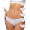POMPEA 5 Pezzi Slip Donna in Cotone a Vita Bassa, Mutande in Tessuto Jersey Elasticizzato con Cuciture Piatte