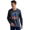 Athena - Pigiama Lungo da Uomo, Ecopack- Jersey 100% Cotone Traspirante - Maglietta a Maniche Lunghe + Pantaloni - Etichetta Oeko-Tex® Standard 100, Grigio Antracite/Basso Nero, XL