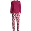 CALIDA Pigiama da Donna con Polsini, Rosa Dahlia, 44-46