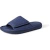 Amazon Essentials Pantofole a Fascia con Punta Aperta, Avvolgenti e Regolabili Uomo, Blu Marino, 45 EU
