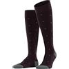 FALKE Dot M Kh cotone al ginocchio fantasia 1 paio, Calzini lunghi Uomo, Rosso Barolo 8597, 43-46