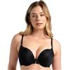 Smart & Sexy Reggiseno Push up da Donna con Ferretto, tonalità Nera con Ali in Pizzo, 6C