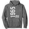 Regalo di Compleanno 1965 Anni Uomo 60 D 60° Compleanno 60 Uomo Donna Anni 1965 Regalo Felpa con Cappuccio, Unisex per Adulti, Asfalto, L