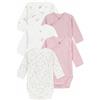 Petit Bateau A0dwh99 - Set di biancheria intima a maniche lunghe, in cotone, con stampa per neonato, confezione da 5, Multicolore, N46
