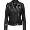 ONLY Onlmille - Giacca da motociclista OTW, in ecopelle, da donna, colore: nero, XS, Nero, x_s