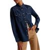 United Colors of Benetton Camicia 5RZKDQ06T, Blu, M Donna