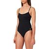Haute pression A1001 - Maillot de bain une pièce - Uni - Femme - Noir,FR: 48 (Taille faricant: 48)
