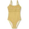 Haute pression Costume da Bagno da Ragazza, Oro, 10 Anni