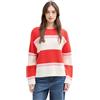 TOM TAILOR Denim Maglione da Donna, 37179 - Strisce Bianche Rosse e Rosa, S