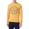 JACK & JONES Jjmikk Sweat Crew Neck, Maglione, Honey Gold/Print:big, L Uomo