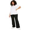 Trendyol Donne Normale Vita Gamba Flare Plus Size Pantaloni, Nero, 5XL Donna