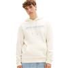 TOM TAILOR Denim Felpa da Uomo in Denim con Logo Stampato, 10338-Soft Light Beige, XXL