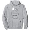 Peanuts - Snoopy sulla Cuccia per Cani Felpa con Cappuccio, Unisex per Adulti, Grigio Melange, S