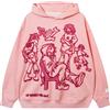 YEOU Felpa con cappuccio da uomo alla moda in pile Y2K Harajuku Hip Hop Streetwear casual felpa con cappuccio, Tyz-01, Medium