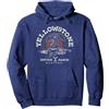 Y Yellowstone Yellowstone Dutton Ranch Montana Logo Felpa con Cappuccio, Unisex per Adulti, Navy, M