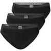 Schiesser Damen 3 Pack Slip Unterwäsche mit Spitze Baumwolle Mix-Multipacks Mutande da Uomo, Nero_182908, 36 Donna