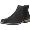 Amazon Essentials Stivaletto Chelsea Uomo, Nero Finta Pelle, 44.5 EU