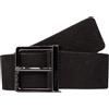 Calvin Klein Uomo Cintura Sleek Square Nubuck Fibbia Quadrata, Nero (Ck Black Nubuck), 110 cm