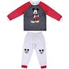 CERDÁ LIFE'S LITTLE MOMENTS Disney Pigiama Invernale di Mickey Mouse per Bambini - Colore Rosso e Grigio - Taglia 5 Anni - Pigiama Lungo Fabbricato in Poliestere Velour e Cotone 240 g/m² - Prodotto Originale Disegnato in Spagna