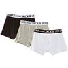 Jack & Jones S Sense Trunks 3-Pack, Boxer Uomo, Black/White/Grey, M (Pacco da 3)